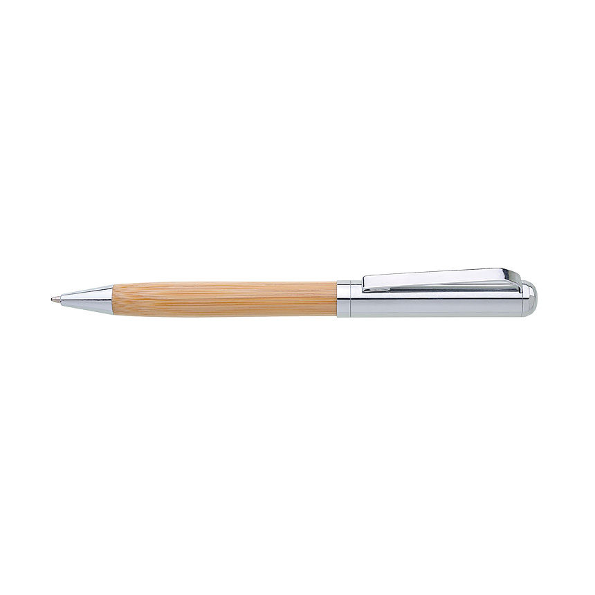 SEANI PLUS ballpoint pen, bamboo/metal in box - brown