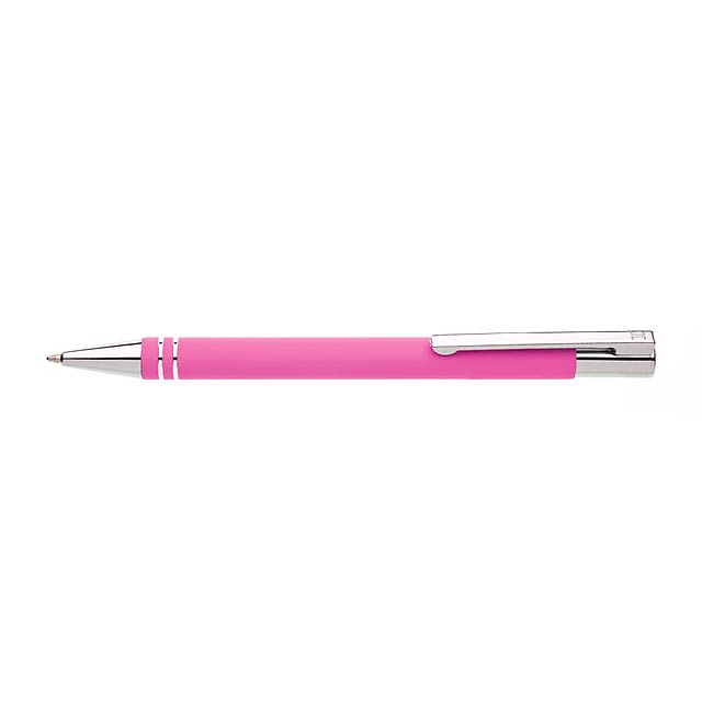TUBLA kovové kuličkové pero v pouzdře - růžová