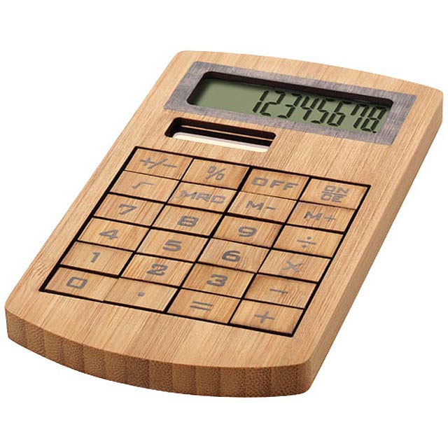 Eugene calculator made of bamboo - wood