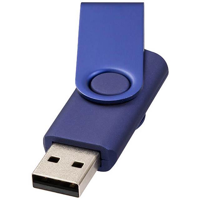 Rotate-metallic 2GB USB flash drive - blue
