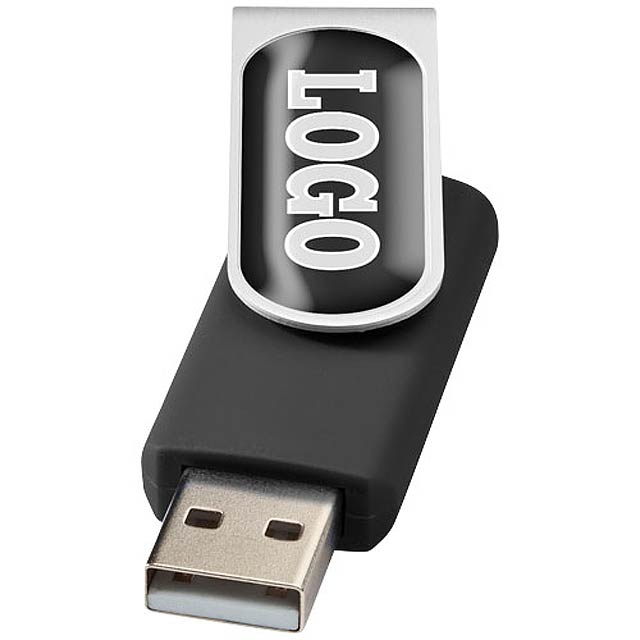 Rotate-doming 2GB USB flash drive - black