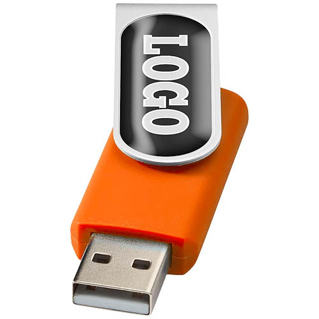 Rotate-doming 4GB USB flash drive - orange