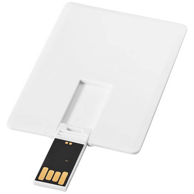 Slim card-shaped 2GB USB flash drive - white