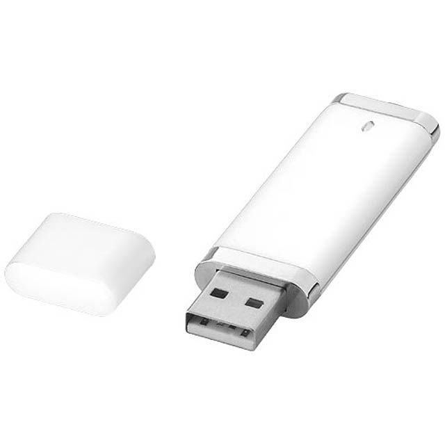 Flat 4GB USB flash drive - white
