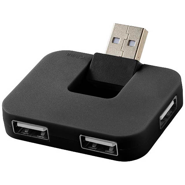 Gaia 4-port USB hub - black