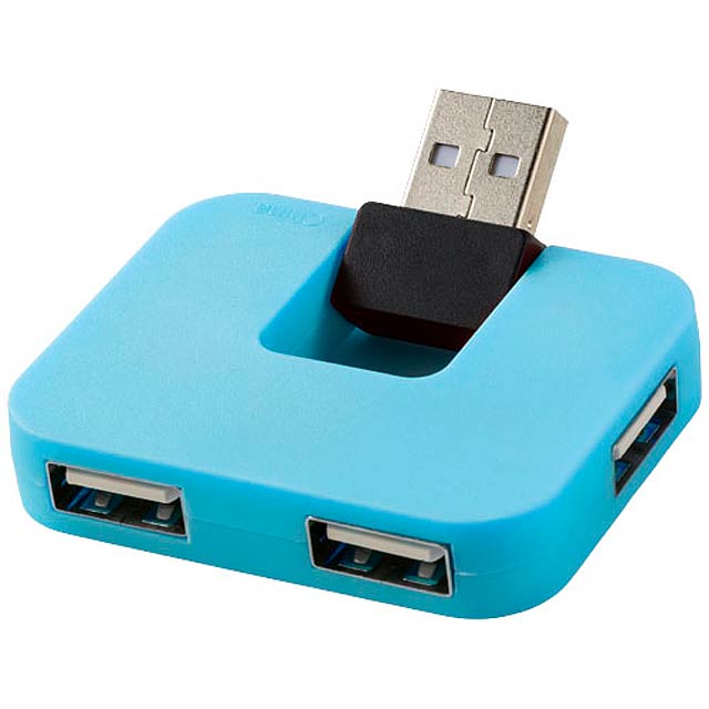 Gaia 4-port USB hub - blue