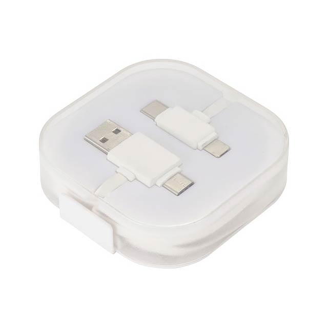 Colour-Pop charging cable with case - white