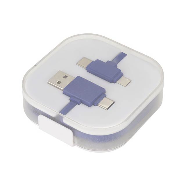 Colour-Pop charging cable with case - blue