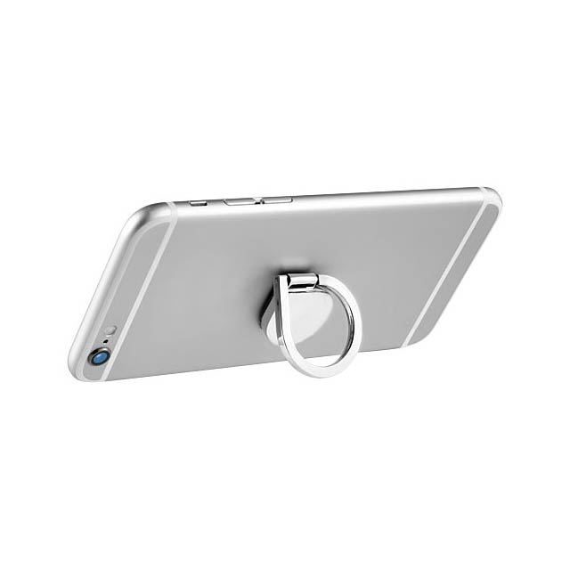 Cell aluminium ring phone holder - silver