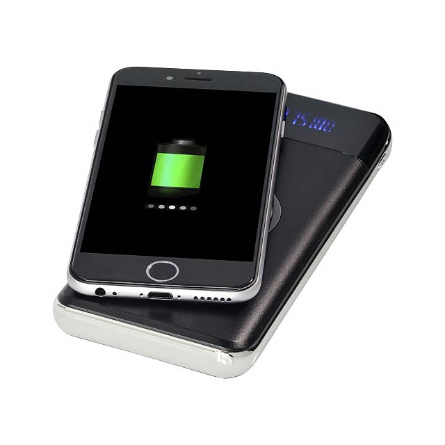 Constant 10.000 mAh wireless power bank with LED - black