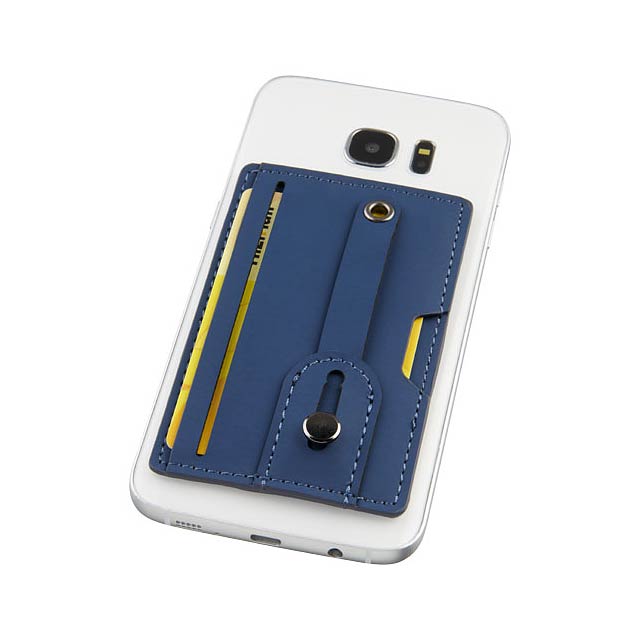 Telefonní pouzdro na karty Prime s RFID s řemínkem - modrá
