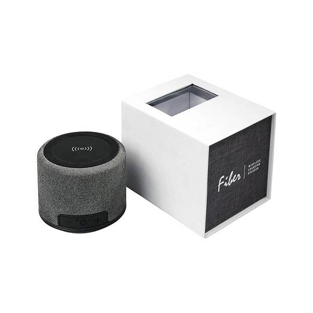 Fiber wireless charging Bluetooth® speaker - black