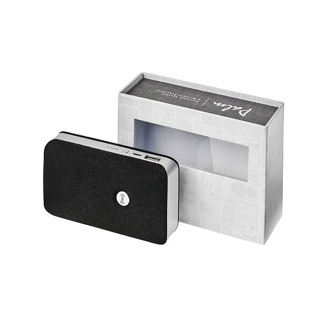 Palm Bluetooth® Lautsprecher und Powerbank mit kabelloser Ladefunktion - schwarz