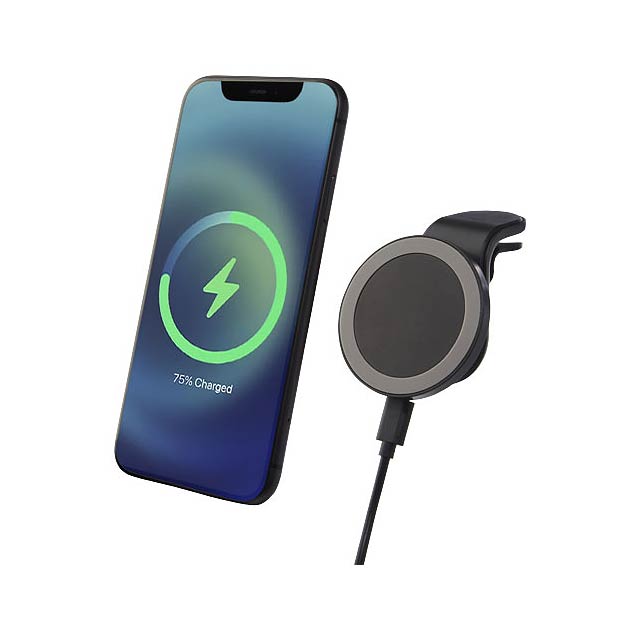 Magclick 10W wireless magnetic car charger - black