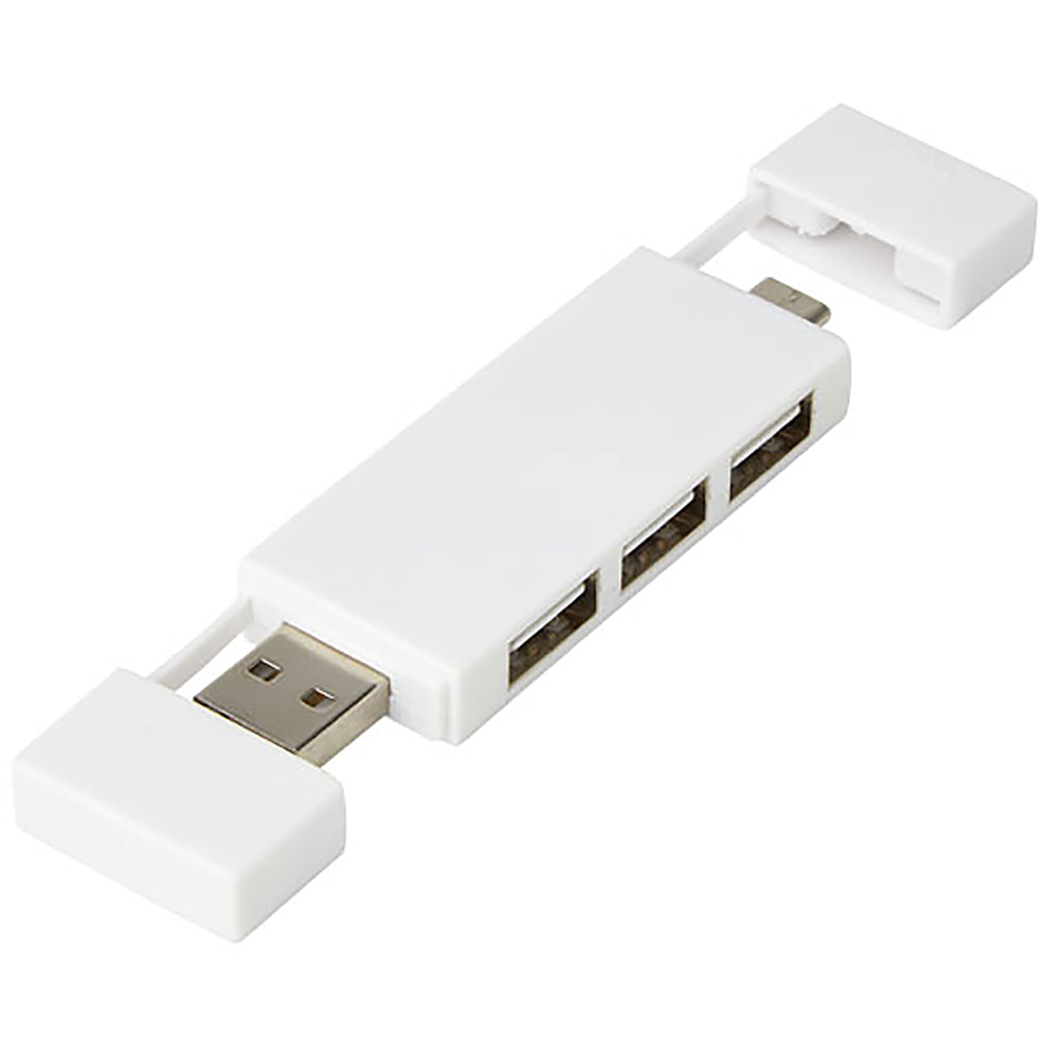 Duální rozbočovač USB 2.0 Mulan - bílá