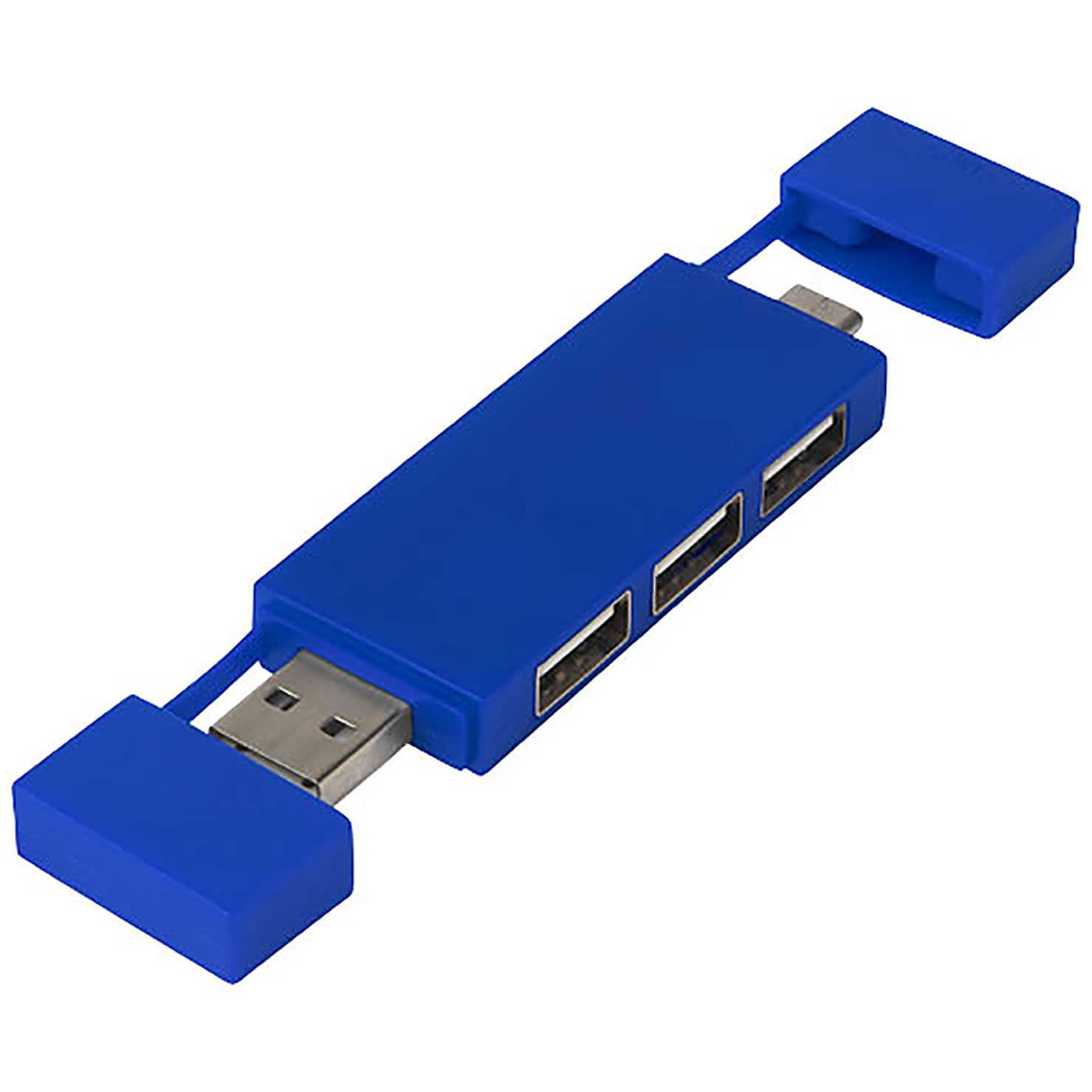 Mulan dual USB 2.0 hub - royal blue