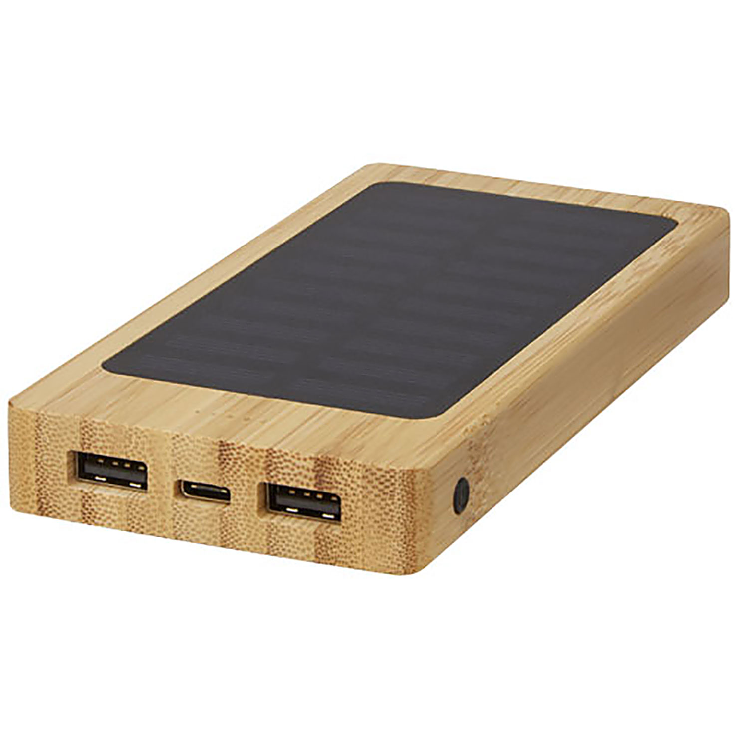 Alata 8000 mAh bamboo solar power bank - beige