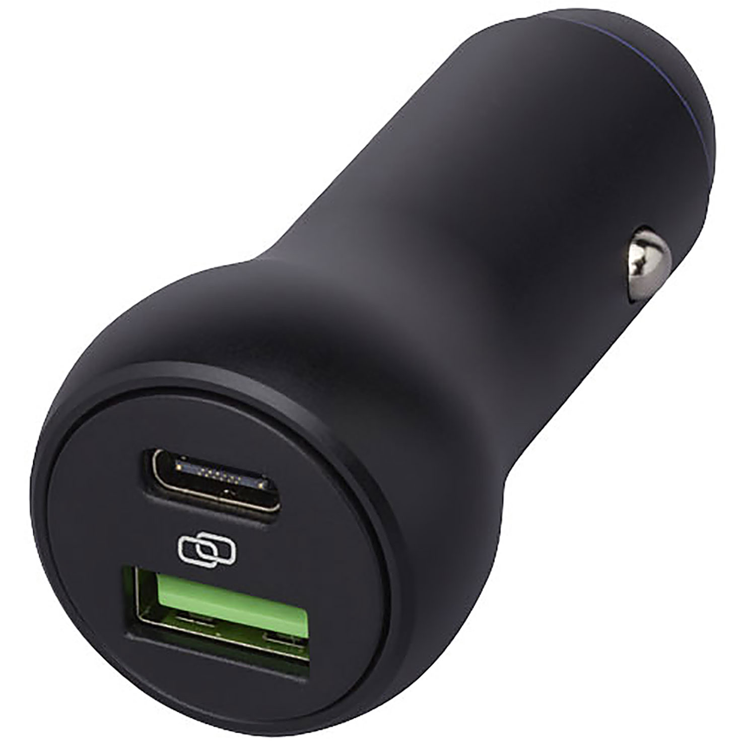 Pilot dual 55W USB-C/USB-A car charger - black