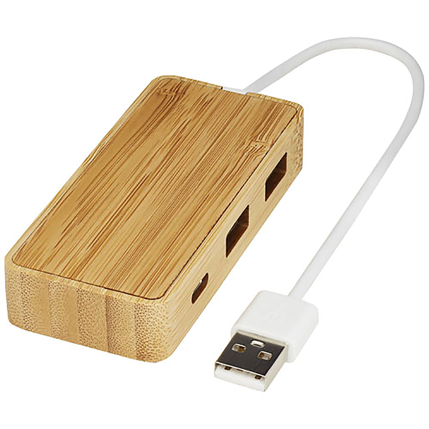  Bambusový USB rozbočovač Tapas - béžová