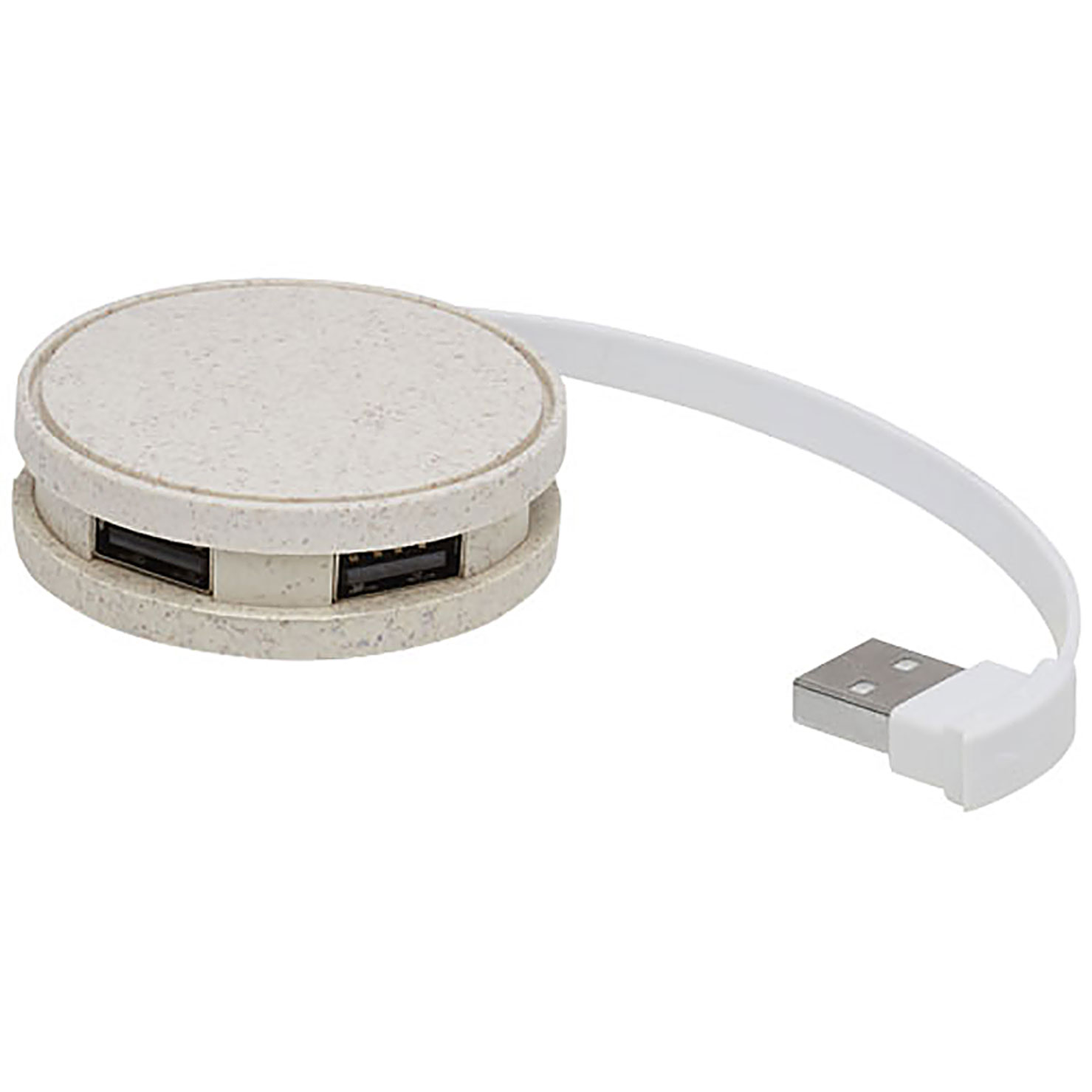 Kenzu wheat straw USB hub - beige