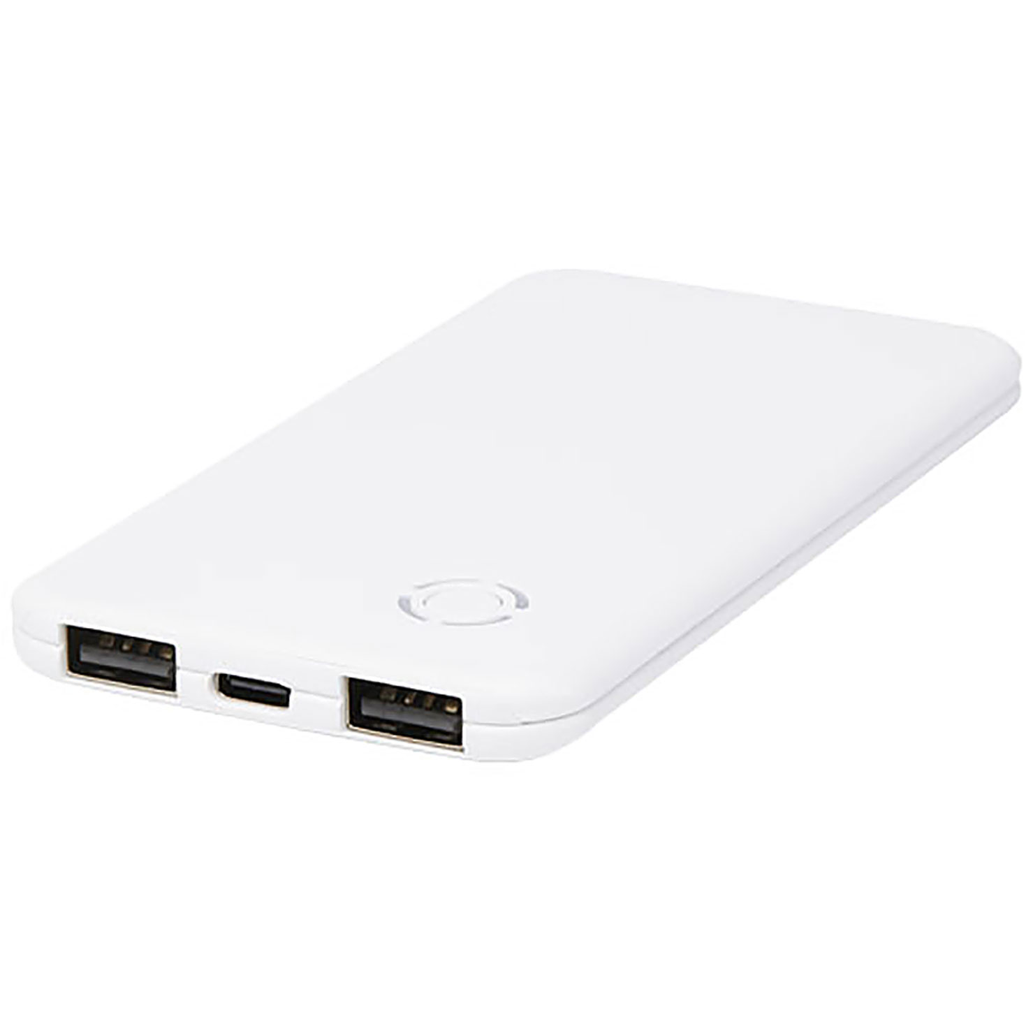 Slender 4000 mAh slim dual power bank - white