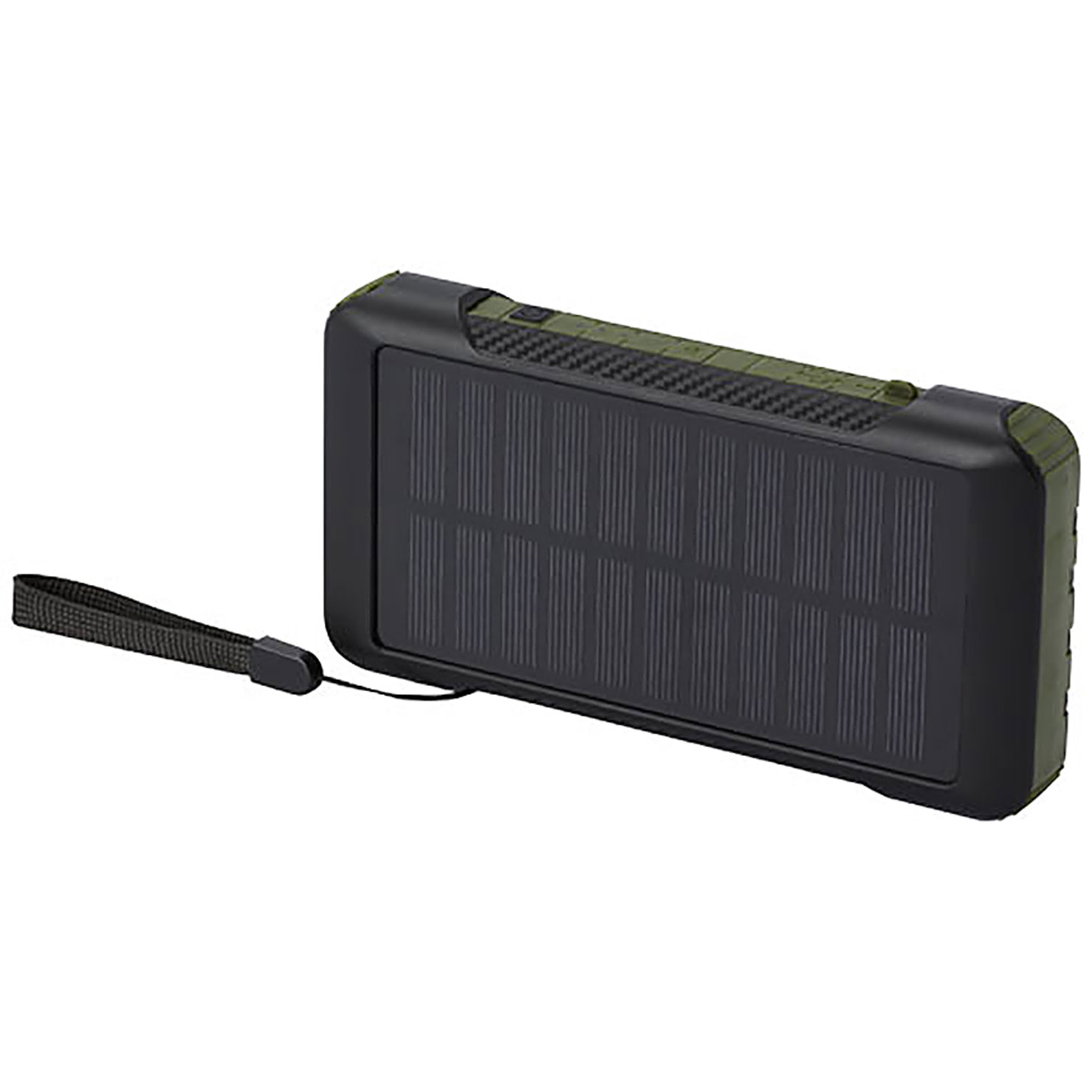 Soldy 10.000 mAh RCS recycled plastic solar dynamo power bank  - green