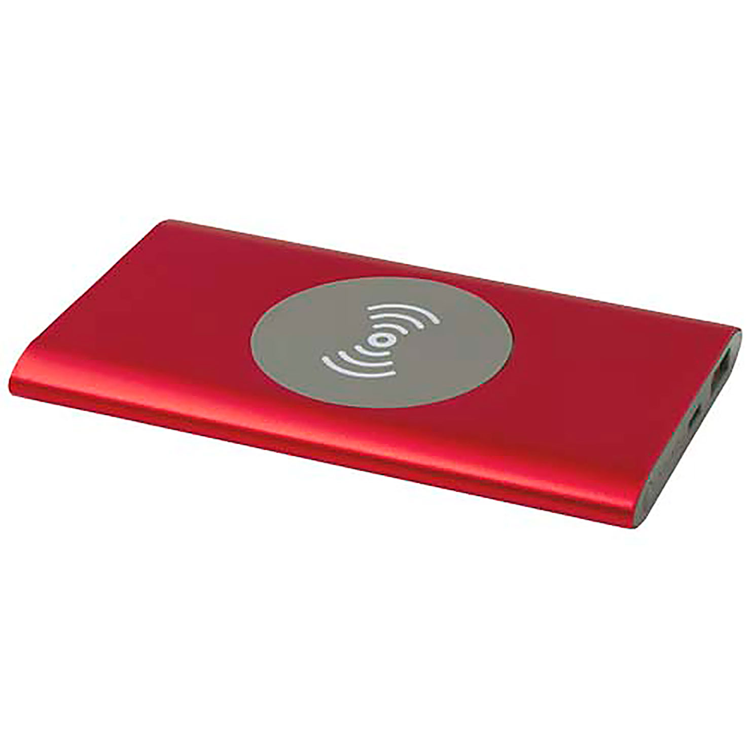 Juice 4000 mAh Type-C recycled aluminium wireless power bank  - red