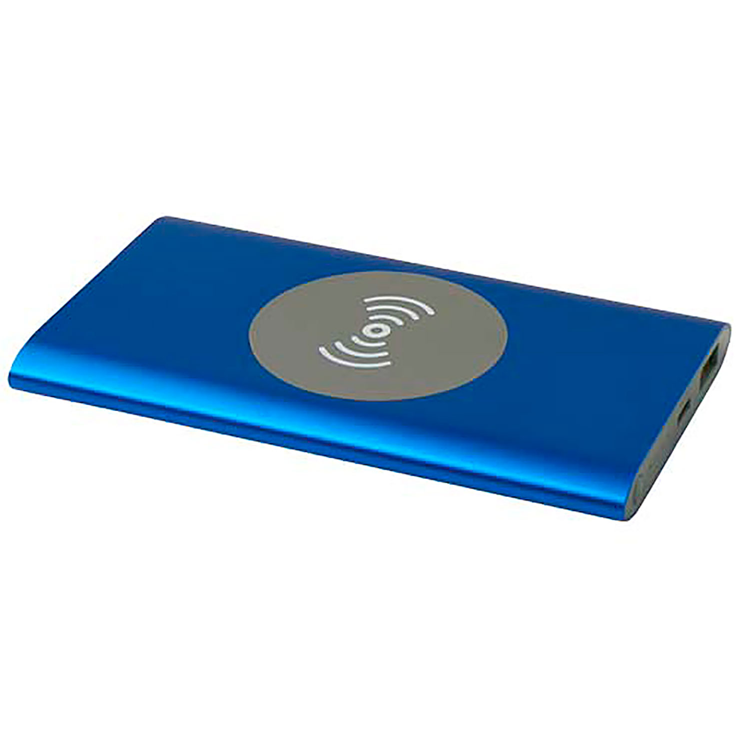 Juice 4000 mAh Type-C recycled aluminium wireless power bank  - royal blue