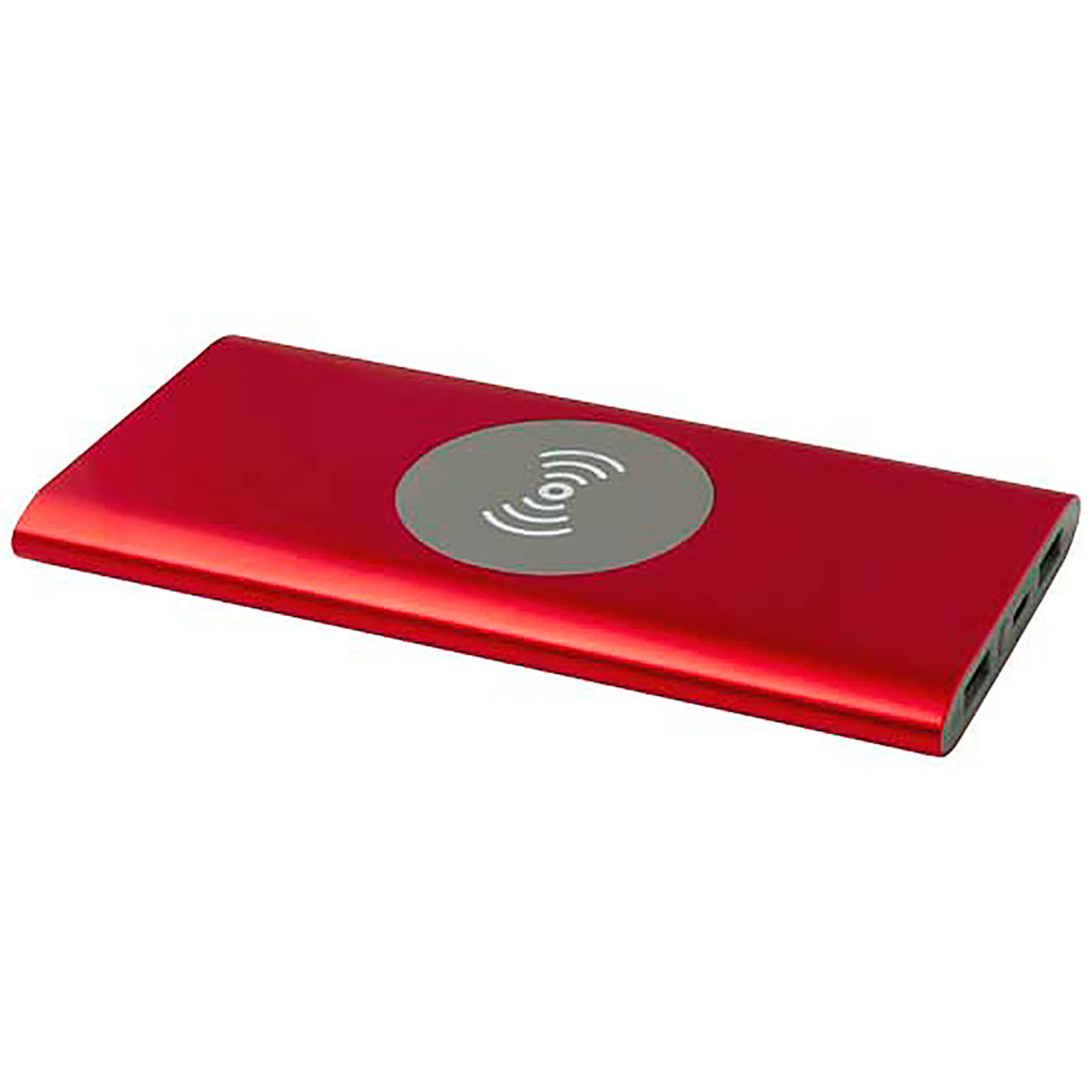 Juice 8000 mAh Type-C recycled aluminium wireless power bank - red