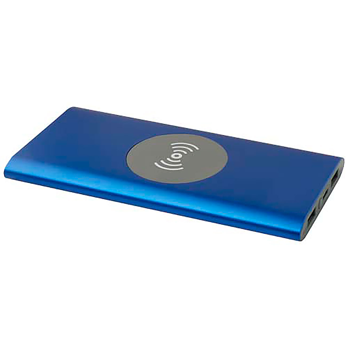 Juice 8000 mAh Type-C recycled aluminium wireless power bank - royal blue