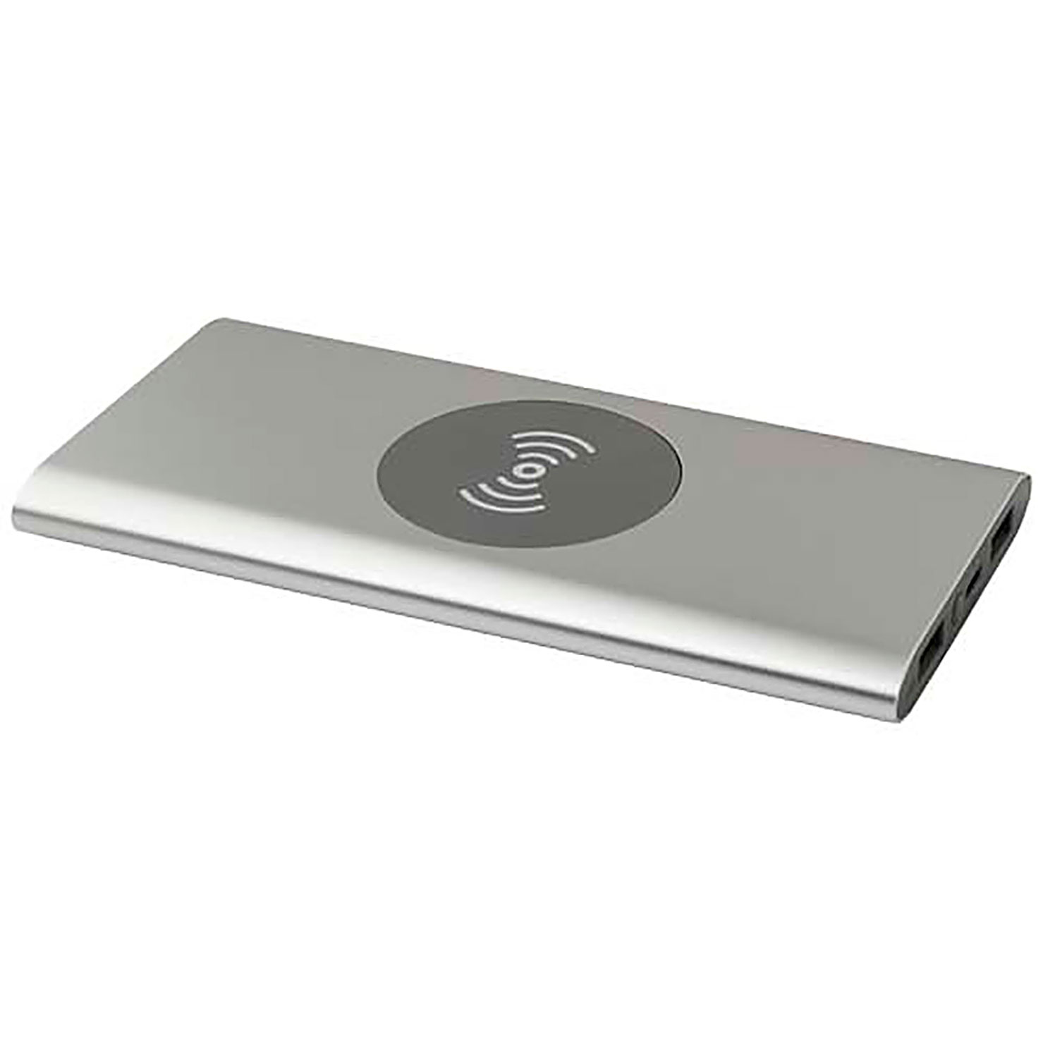 Juice 8000 mAh Type-C recycled aluminium wireless power bank - silver