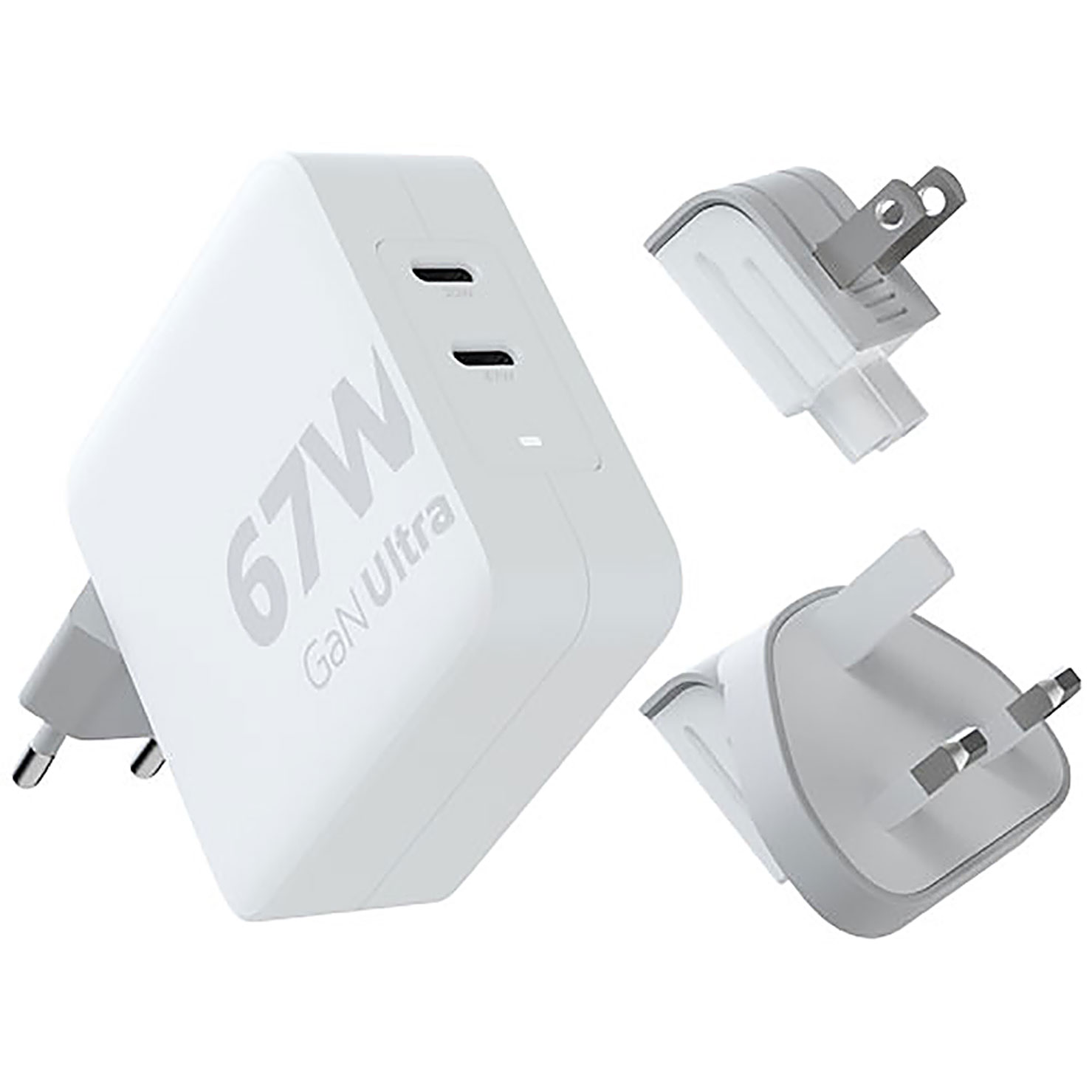 Xtorm XVC2067 GaN Ultra 67W travel charger with 100W USB-C PD cable - white