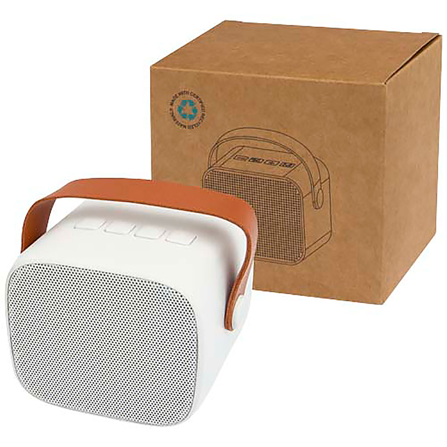 Diya 3W wireless recycled plastic speaker - white