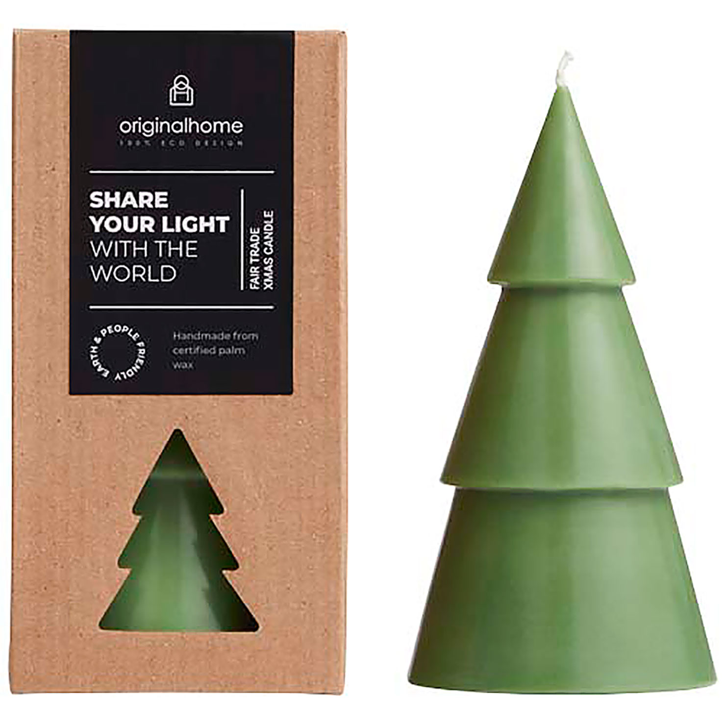 Originalhome Xmas tree candle - L - green