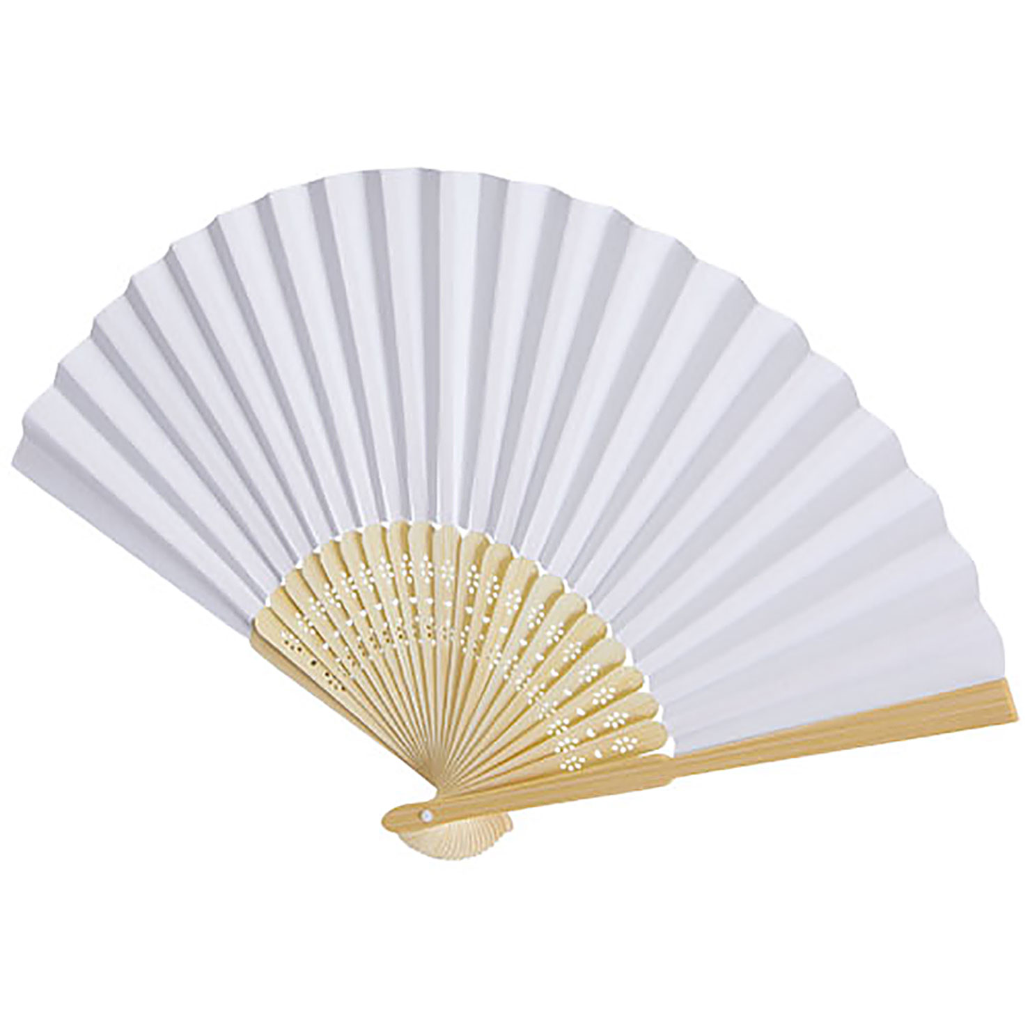 Carmen hand fan - white