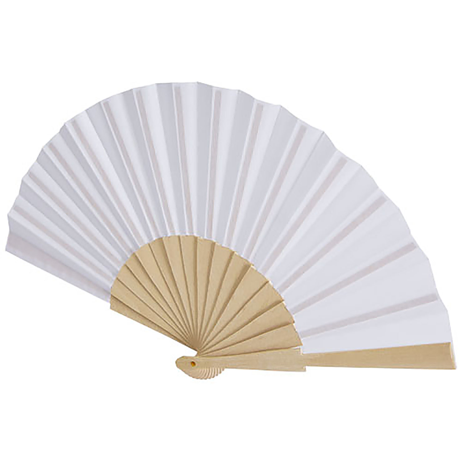 Manuela hand fan - white