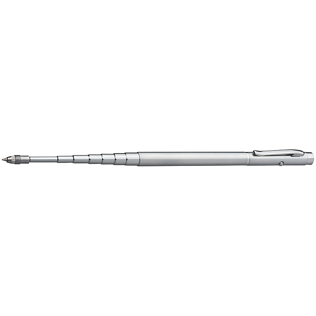 Telescope ball pen with laser pointer - grey