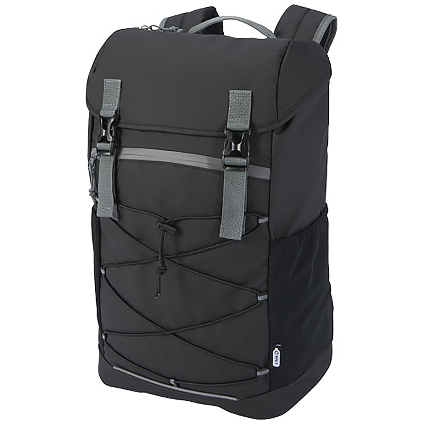 Aqua 15.6" GRS recycled water resistant laptop backpack 23L - black