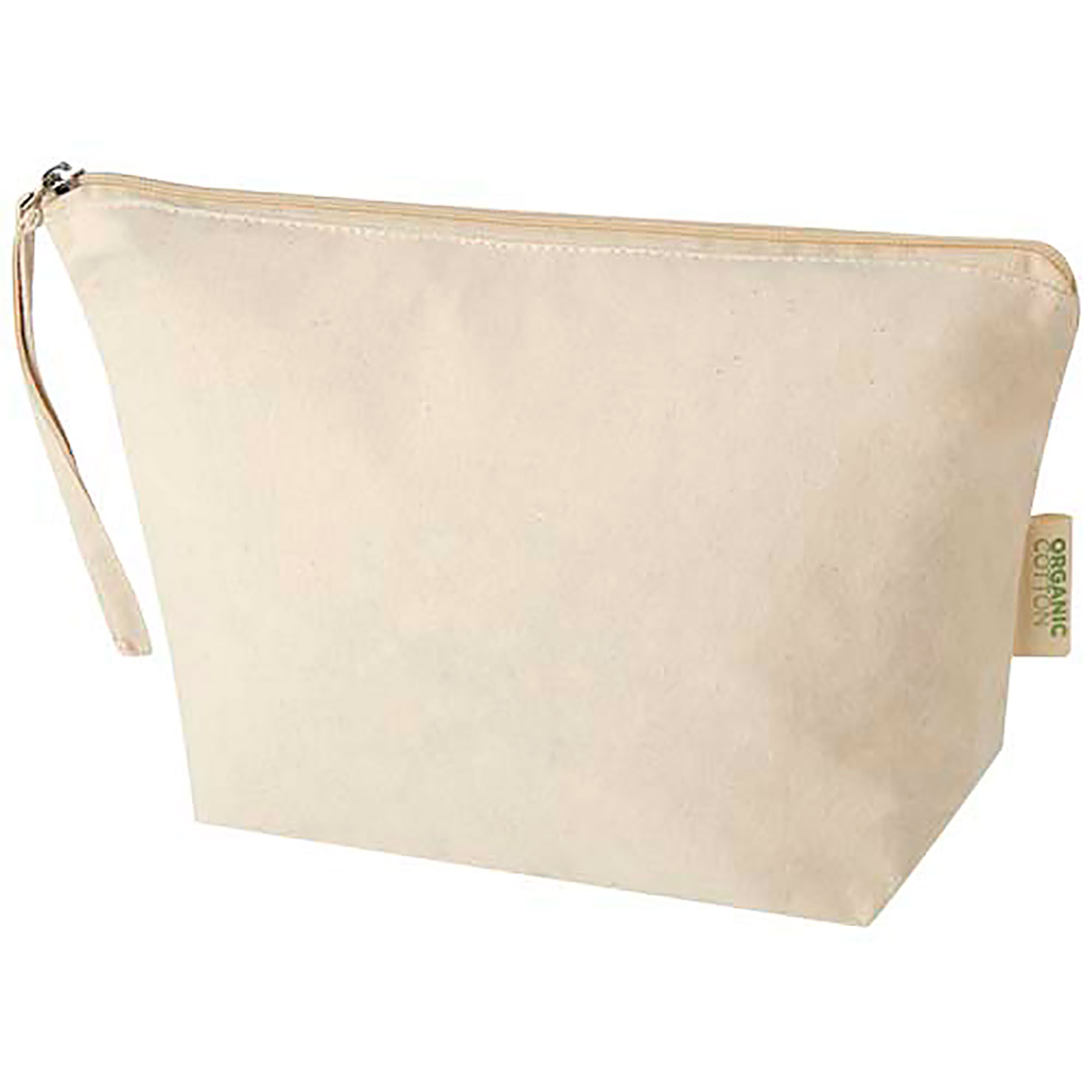 Orissa 180 g/m² große Kosmetiktasche aus Bio-Baumwolle 3L - Beige