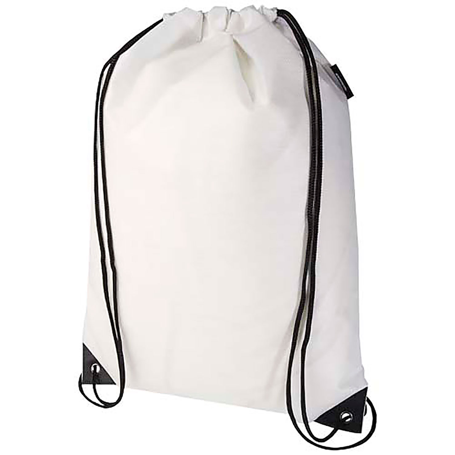 Evergreen GRS recycled non-woven drawstring bag 5L - white