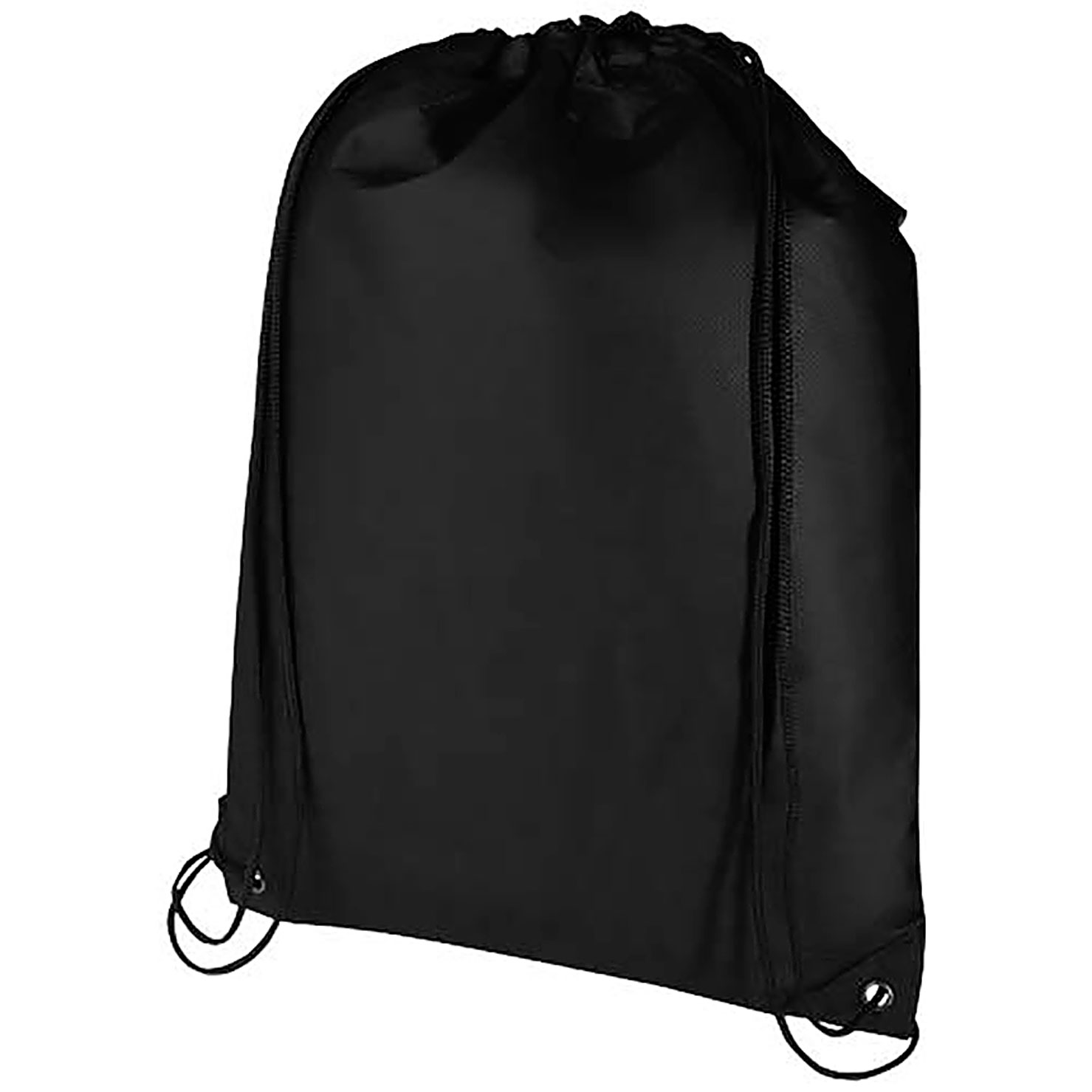 Evergreen GRS recycled non-woven drawstring bag 5L - black