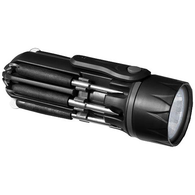 Spidey 8-in-1-Schraubenzieher mit Taschenlampe - schwarz
