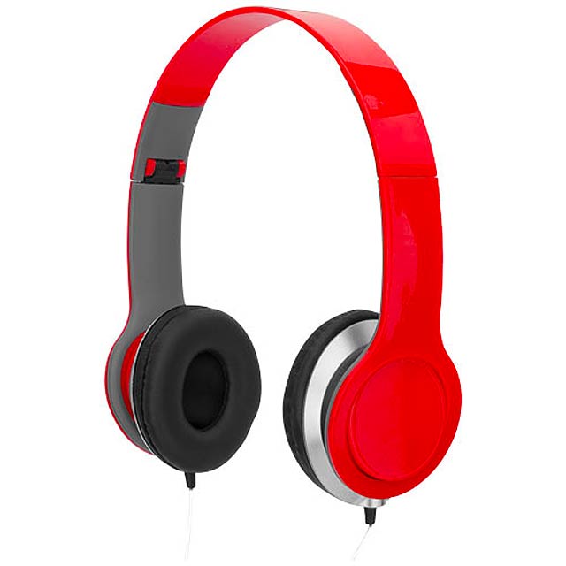 Cheaz foldable headphones - red