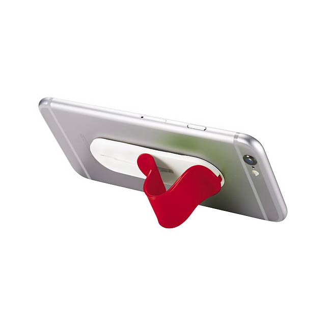 Compress smartphone stand - transparent red