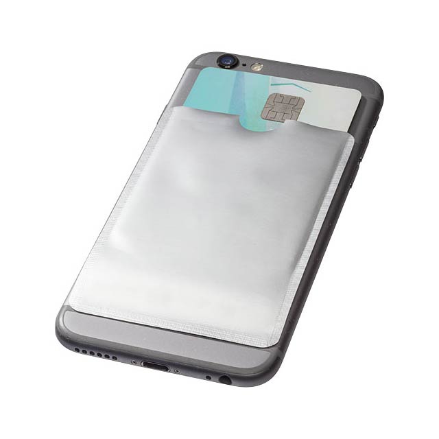Pouzdro na karty RFID k chytrému telefonu - stříbrná