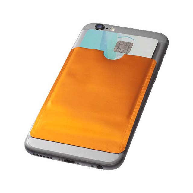 Pouzdro na karty RFID k chytrému telefonu - oranžová