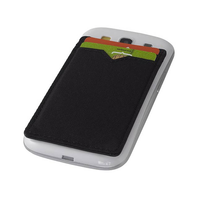 Eye dual pocket RFID smartphone wallet - black