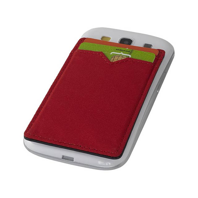 Eye dual pocket RFID smartphone wallet - transparent red