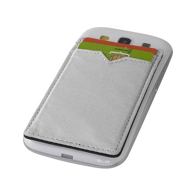Eye dual pocket RFID smartphone wallet - silver