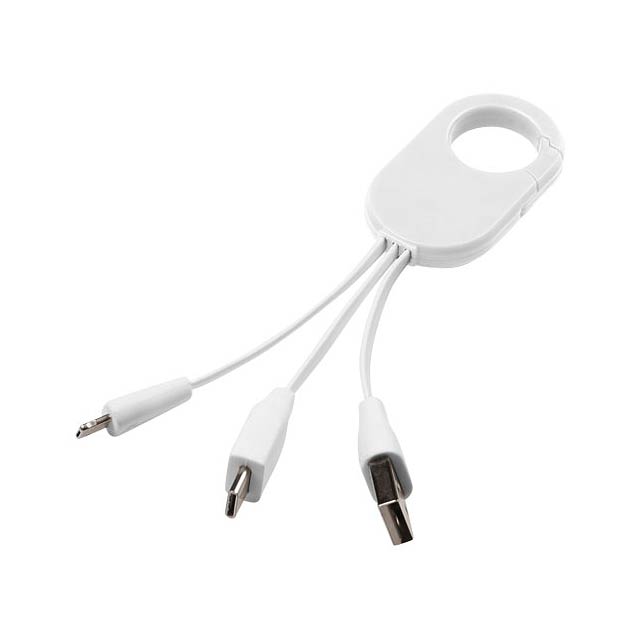 Troop 3-in-1 charging cable - white